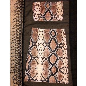 PLT 2pc snakeskin print set
